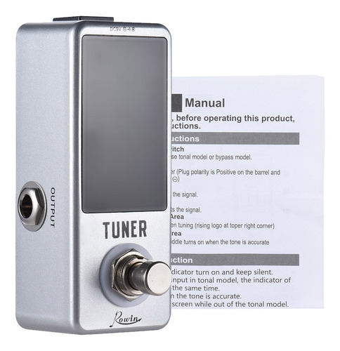 Sintonizador Mini Tuner Cromático Efecto Led True Bypass