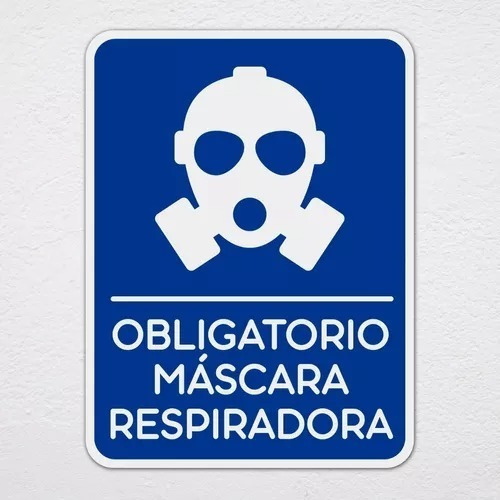 Señalamientos Mascara Respiradora Obligación 20x30cm