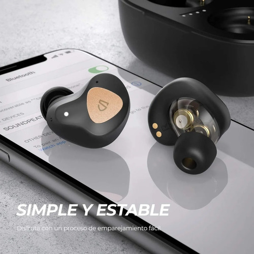 Audífonos Inalámbricos Soundpeats True Truengine 3 Se Color Negro Color de la luz Negro