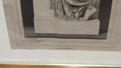 Imagen 3 de 4 de Cuadro: Jules Lavee La Jeunesse - Escultura Henri Chapu