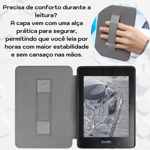 Capa Case Kindle 12a 2024 7 Sa59cp Sa569p Sa568b + Película