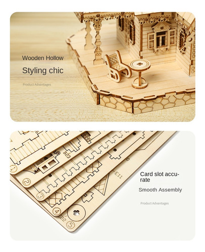 Retro Villa Puzzle Creative Toys Diy 3d Puzzle