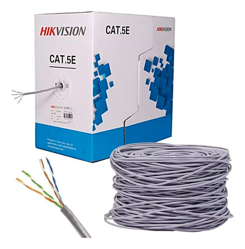 Cable De Red Hikvision Utp Cat5e De 305 Metros