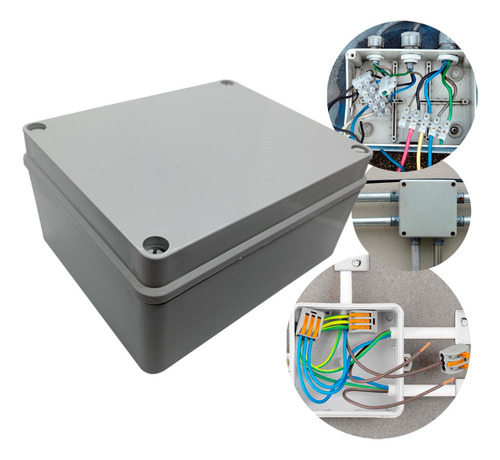 Caixa Passagem Cinza Vedada Eletrica Cftv 240x190x90mm