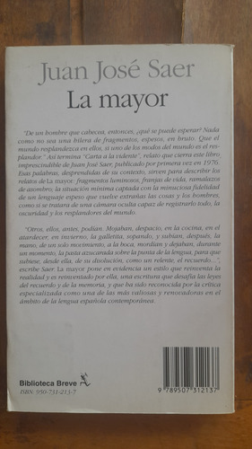 La Mayor, Juan José Saer (Usado)