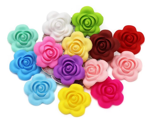 Insumos Portachupetes Personalizados 5 Rosas Silicona