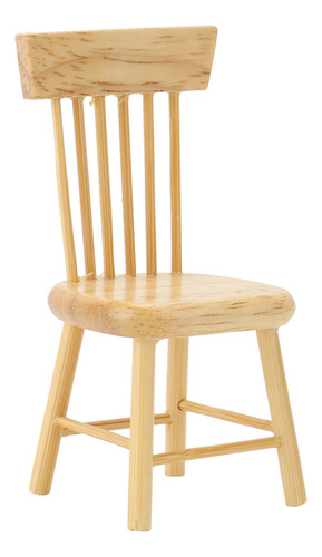 Silla De Comedor De Madera Modelo De Mueble En Miniatura Par