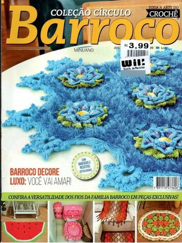 Revista Toda A Arte Do Crochê Coleção Círculo Barroco 