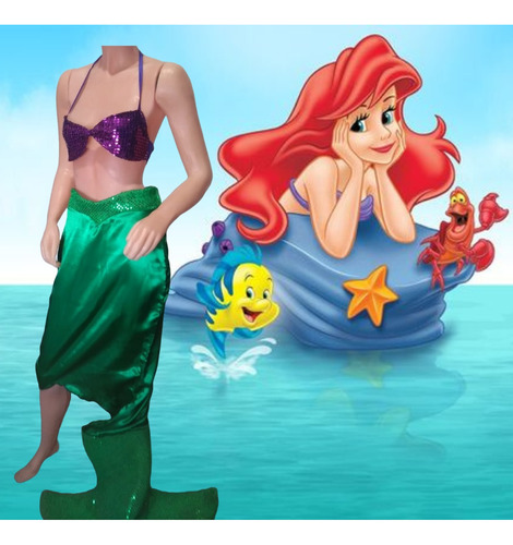 Disfraz De La Sirenita Ariel Disney Alquiler Por 24 Hs