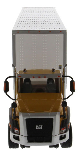 Miniatura Caminhão Com Trailer Cat Ct660 - Escala 1:50 Amarelo/preto