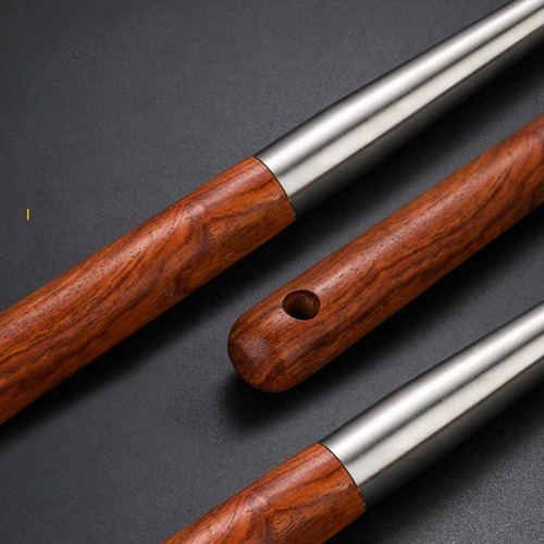 W Wok Espátula Cucharón Skimmer Práctico Mango De Madera