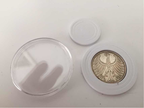 Imagem 8 de 9 de 10 Cápsulas Porta Moedas Acrílico Com 6 Ajustes Até 46mm