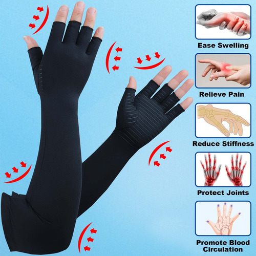 Shifanqi Guantes De Compresión Largos, Guantes De Artritis D