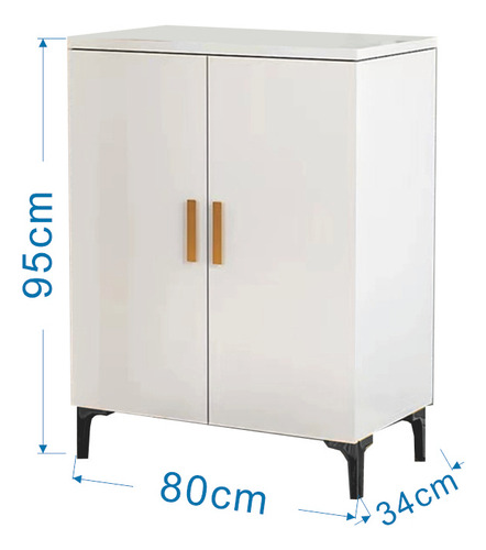 Zapatero Blanco Moderno Y Minimalista De Madera - 80*34*95cm Blanco