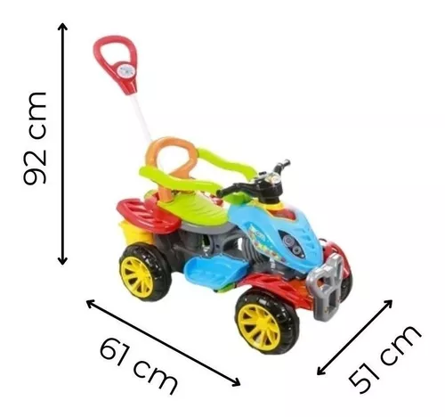 Quadriciclo Infantil a Pedal Spider - Maral com Empurrador, Shopping