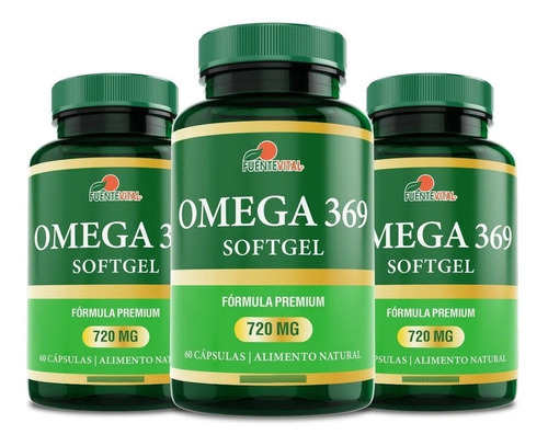 Triple Omega 369 Fv 3 Frascos 3x60 Caps Epa/ Dha. Softgel  