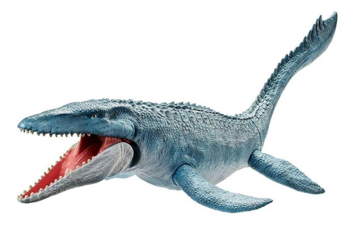 Imagen 1 de 1 de Figura de acción Jurassic World Mosasaurus Real Feel FNG24 de Mattel