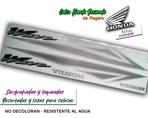 Calcos Tipo Original Honda Wave 100 - 2010 Calidad