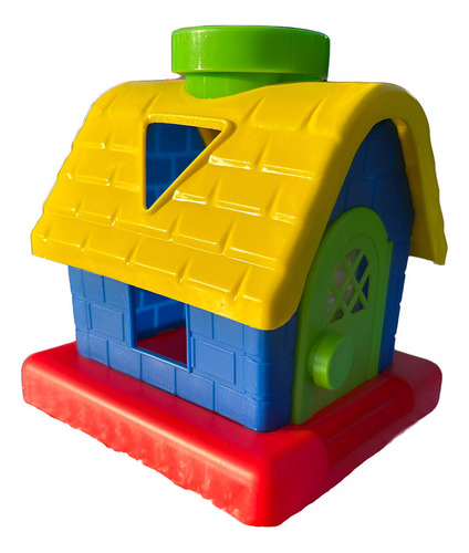 Casa Didactica Con Encaje Y Bloques Roroplast Color Colores
