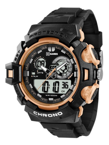 Relógio X-games Masculino Anadigi Xmppa191 Bxpx Rose Oferta