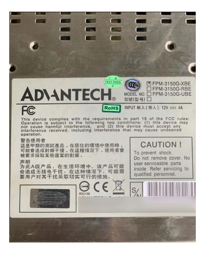 Ihm Advantech Fpm-3150g-xbe 15