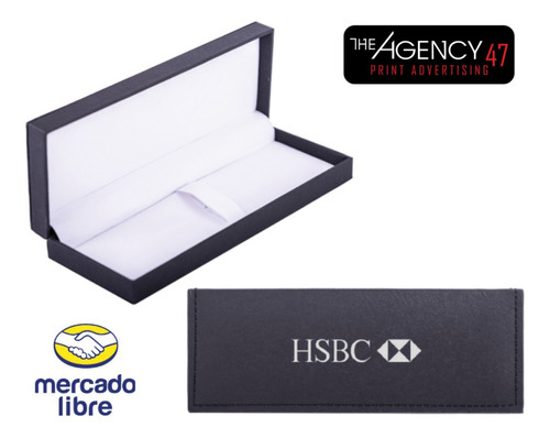 Imagen 1 de 4 de Estuche Para Boligrafos Personalizado Con Tu Logotipo