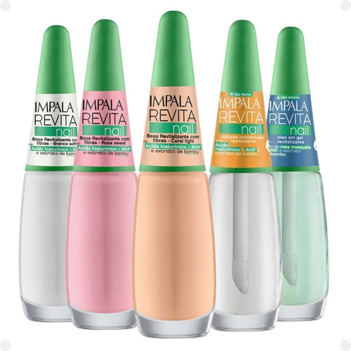 Esmalte de uñas tratamento Impala Esmalte Revita Nail de 6mL de 5 unidades