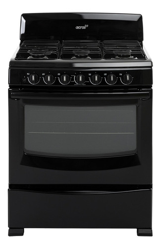 Cocina Acros AF5271B color negro con puerta con visor