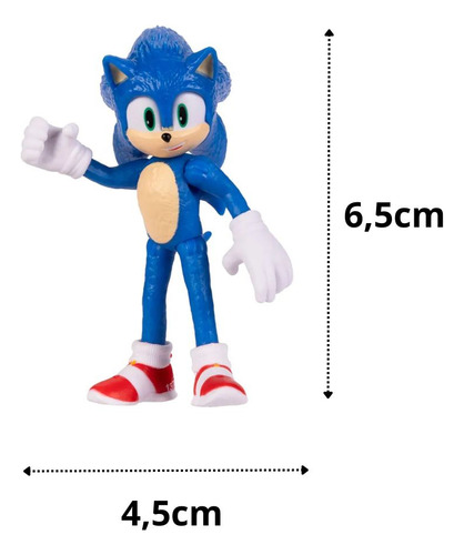 Mini Boneco Sonic 3 Recrie Aventuras Do Sonic The Hedgehog