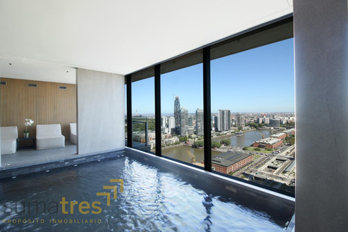 Venta 3 Ambientes Con Balcon Y Cochera Vista Al Rio En Puerto Madero
