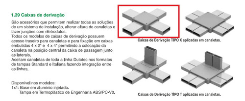Caixa De Derivação Al Tp X 1x1 Br Ref:dt-52240.00 Dutotec