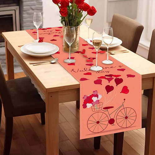 Mantel K Para El Día De San Valentín, Con Flores, Bandera, F