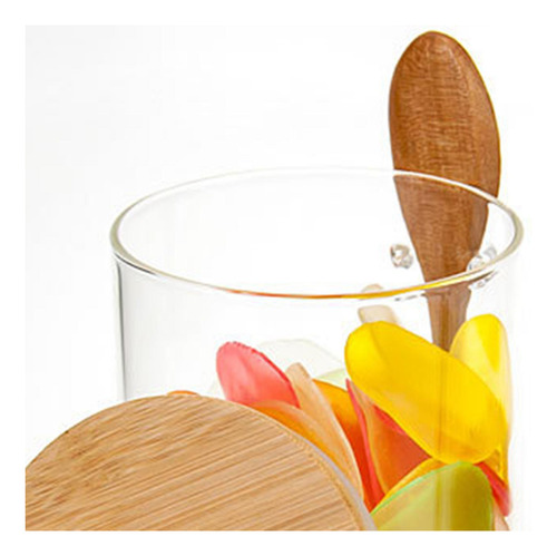 Recipientes De Vidrio Con Cuchara Suministros De Grande