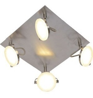 Imagen 1 de 3 de Aplique De Techo Cromo 4 Luces Led 5w Calido