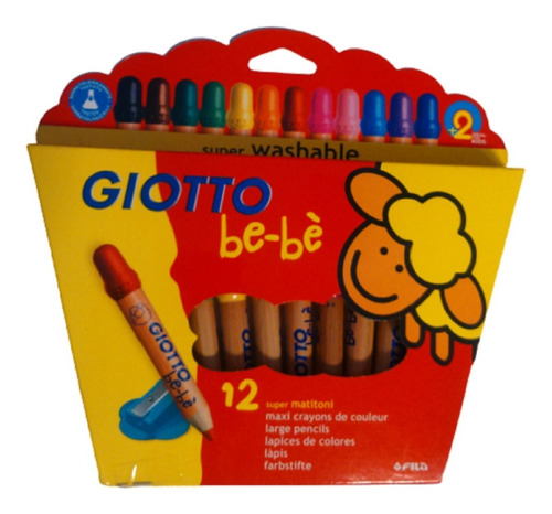 Lápices Giotto Bebé Maxi Color X 12 Unid + De 2 Años-almagro