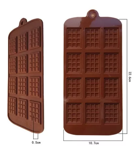 Moldes de silicona chocolate o masa: MOLDE SILICONA p/3 TABLETAS CHICAS  CHOCOLATE (LIS)