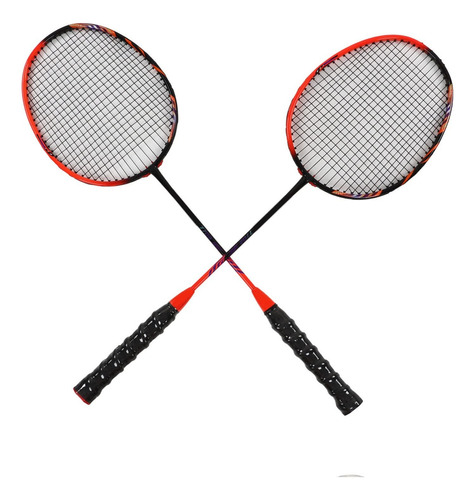 Kit Jogo Badminton Completo 2 Raquetes Bolsa 1 Peteca Brinde Cor Vermelho Tamanho Da Empunhadura 3