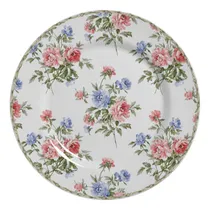 Comprar Jogo De Prato Raso Romântica 2 6 Peças Rosa, Azul E Branco Romântica