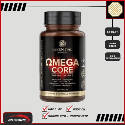 Ômega Core Krill + Coq 10 60 Caps Essential Nutrition
