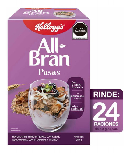 Cereal All-bran Kellogg´s Pasas 980 G Osh