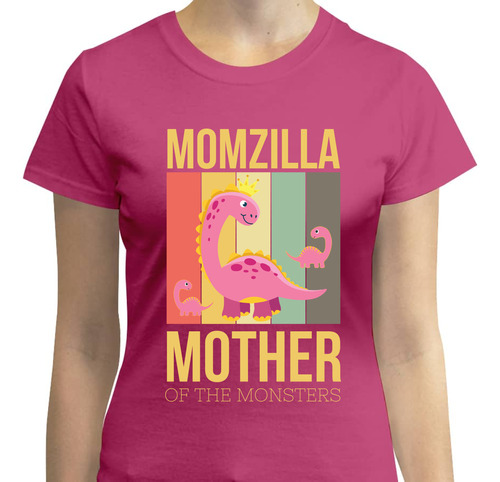 Playera Mamá Momzilla: Madre De Los Monstruos