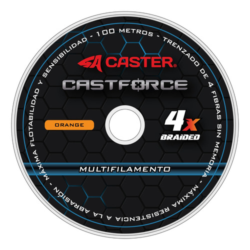 Multifilamento Caster Castforce 4x 0.25mm 37lb 100 Metros
