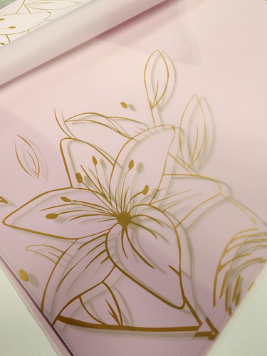 20 Pliegos Papel Celofán Coreano, Ramos, Arreglos Flores Rosa Claro Flores
