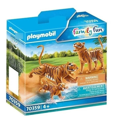 Playmobil Tigres Con Bebe 70359 Family Fun Animales Edu