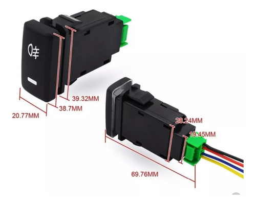 Boton Interruptor Switch Neblinero Faro 12v Auto Universal