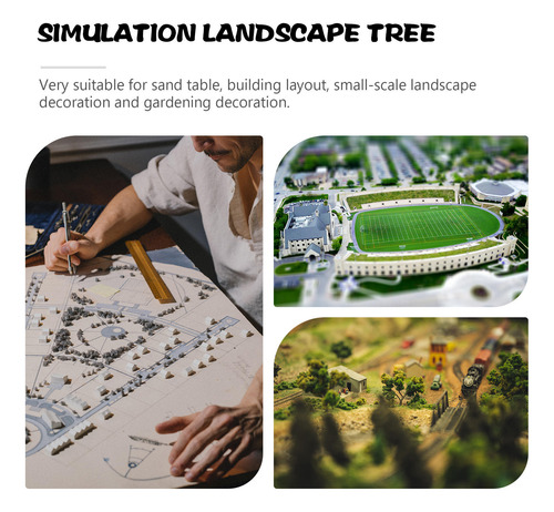 Modelo De Árbol De Paisaje Simulado De 2 Piezas, Mini Pine T