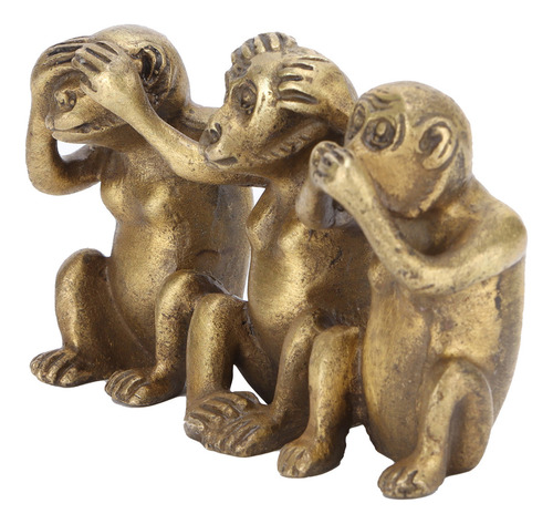 Tres Monos, Estatuas De Monos Sabios, No Oyen Mal, No Ven Ma