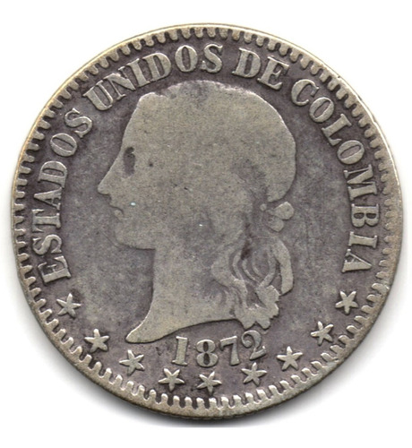 2 Décimos 1872 Bogotá Plata
