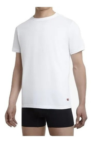 Remeras Basicas Levis 2 Pack Importadas Hombre Blanca Talle