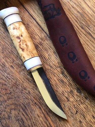 Puukko Cuchillo Finlandés 6 Cm Hoja Y 13 Cm Totales C/ Vaina